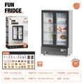 OBL10149422 - 双开门冰柜黑漆色（微缩树脂食物饮料）灯光声音