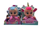 OBL10153861 - 豪华版第19代10寸搪胶带四声音乐cry Babies-Tutti Fritti带流眼泪功能，带吸水奶瓶，带奶嘴  。毛绒带加暖功能。衣服2件套2款混装2款混装