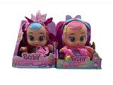OBL10153862 - 豪华版第19代10寸搪胶带四声音乐cry Babies-Tutti Fritti带流眼泪功能，带吸水奶瓶，带奶嘴  。毛绒带加暖功能。衣服2件套2款混装2款混装
