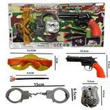 OBL10156690 - 黑色左轮配警徽手铐眼镜