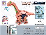 OBL10160813 - 机械腕龙，电动爬行恐龙，带灯光，带声音，带下蛋功能，附恐龙蛋两颗（两色混装）。