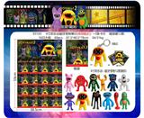 OBL10165581 - 4寸欢乐谷龇牙怪物单只（有钥匙扣）+3张卡片 锡袋装12款 16只大板 卡片和12款公仔随机