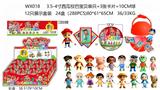 OBL10165870 - 3.5-4寸西瓜校巴宝贝单只+3张卡片+10CM球 （三层收缩膜） 12只展示盒装 卡片和18款公仔随机