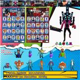 OBL10165904 - 3-3.5寸马桶人VS监控人水晶彩色版 20只大板