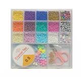 OBL10168016 - 米珠+俄文珠+彩珠+镊子剪刀线（17格）