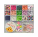 OBL10168017 - 米珠+俄文珠+彩珠+镊子剪刀线（17格）