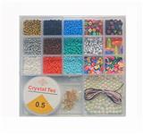 OBL10168018 - 米珠+俄文珠+软陶珍珠+镊子线（17格项链耳钩手机链）