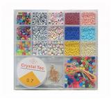 OBL10168019 - 米珠+俄文珠+彩珠+镊子线（17格项链耳钩手机链）