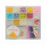 OBL10168027 - 彩珠+4/6/8厘珍珠+镊子线（17格项链手链）