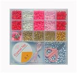 OBL10168028 - 俄文珠+软陶+彩珠+隔珠吊坠+镊子剪刀线（17格项链手链手机链）