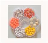 OBL10168038 - 4厘米珠+桶珠+彩珠吊坠+字母珠+线(7格)