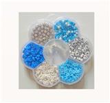 OBL10168042 - 4厘米珠+隔珠+软陶+字母珠+线(7格)