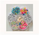 OBL10168054 - 4厘米珠+字母珠+珍珠+软陶贝壳+线（7格）