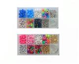 OBL10168080 - 米珠+俄文字母珠+隔珠+彩珠+线(10格)