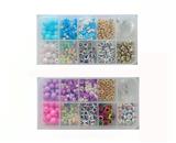 OBL10168081 - 米珠+俄文字母珠+软陶+隔珠+彩珠+线(10格)