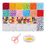 OBL10168084 - 米珠+字母珠+软陶+珍珠+剪刀线(24格)