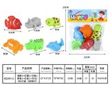 OBL10168790 - 海豚1+红蟹1+乌龟1+鳄鱼1+红鱼1+河马1，共6只装