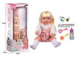 OBL10173173 - 24寸全身软胶仿真有睫毛玻璃眼珠重生娃娃带梳子镜子奶瓶（触摸摇晃互动功能：哭 笑 咳嗽 放屁 打喷嚏）
