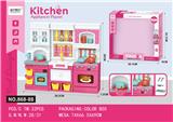 OBL10174319 - 粉红仿真厨房套装灯光音乐