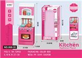 OBL10174322 - 粉红仿真厨房套装灯光音乐