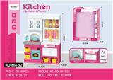 OBL10174323 - 粉红仿真厨房套装灯光音乐