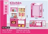 OBL10174324 - 粉红仿真厨房套装灯光音乐
