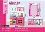OBL10174325 - 粉红仿真厨房套装灯光音乐