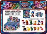 OBL10175014 - 3.2寸狗狗巡逻队大电影狗子单只（有钥匙扣）+3张卡片 锡袋装 24只锡袋展示盒 卡片和12款公仔随机  （PVC软胶环保料）