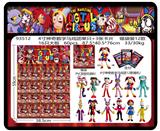 OBL10175058 - 4寸神奇数字马戏团单只+3张卡片 锡袋装12款 16只大板 卡片和12款公仔随机  （PVC软胶环保料）