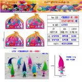 OBL10175155 - 4寸魔发精灵公仔（8款）（仿真发）2只公仔+配件卡装（4款）