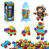 OBL10176062 - 火箭收纳罐+第二代子弹头积木88PCS/彩虹色系