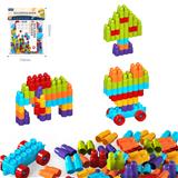 OBL10176066 - DIY拼装第二代子弹积木68PCS/彩虹色系