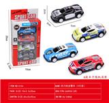 OBL10176460 - 4只装回力铁皮警车