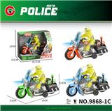 OBL10179732 - 小号灯光声音回力摩托车警车