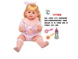 OBL10181127 - 60厘米全身软胶带眼睫毛5D真眼珠防真重生娃娃带触摸感应功能哭笑打喷嚏咳嗽带镜子梳子奶瓶袋装