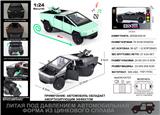 OBL10190375 - 俄文1:24压铸锌合金灯光音效特斯拉皮卡带沙滩车车模
