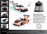 OBL10190399 - 俄文1:32压铸锌合金灯光音效保时捷911RSR70周年纪念版赛车车模8只/展示盒