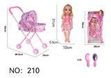 OBL10191408 - 铁制手推车配公仔+饰品