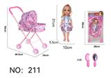 OBL10191409 - 铁制手推车配公仔+饰品