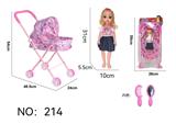 OBL10191412 - 铁制手推车配公仔+饰品