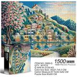 OBL10192685 - 1500片方形拼图-湖边花园
