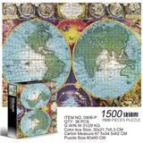 OBL10192694 - 1500片方形拼图-古典地图