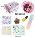 OBL10196976 - 美甲旅行套装（指甲锉+夜光美甲贴+宝石贴+美甲贴+指甲油）12pcs