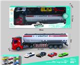 OBL10204772 - 1:48回力拖头配四只滑行合金车