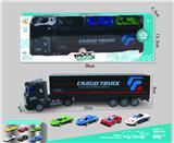 OBL10204776 - 1:48回力拖头配四只滑行合金车