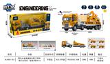 OBL10205566 - 惯性合金救援拖车配工程车 带灯光音乐（包电3粒AG13)
