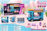OBL10205958 - 美少女快乐餐车带灯光音乐(包3XAG13电池)配厨具 兰