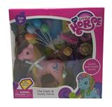 OBL10207718 - 搪胶芭比马带小马、气球、梳子吸塑配件