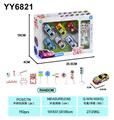 OBL10210927 - 6.8回力铁皮车（赛车 6pcs+5路障）