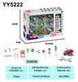 OBL10210936 - 5.2回力铁皮飞机（卡通 9pcs+5路障）